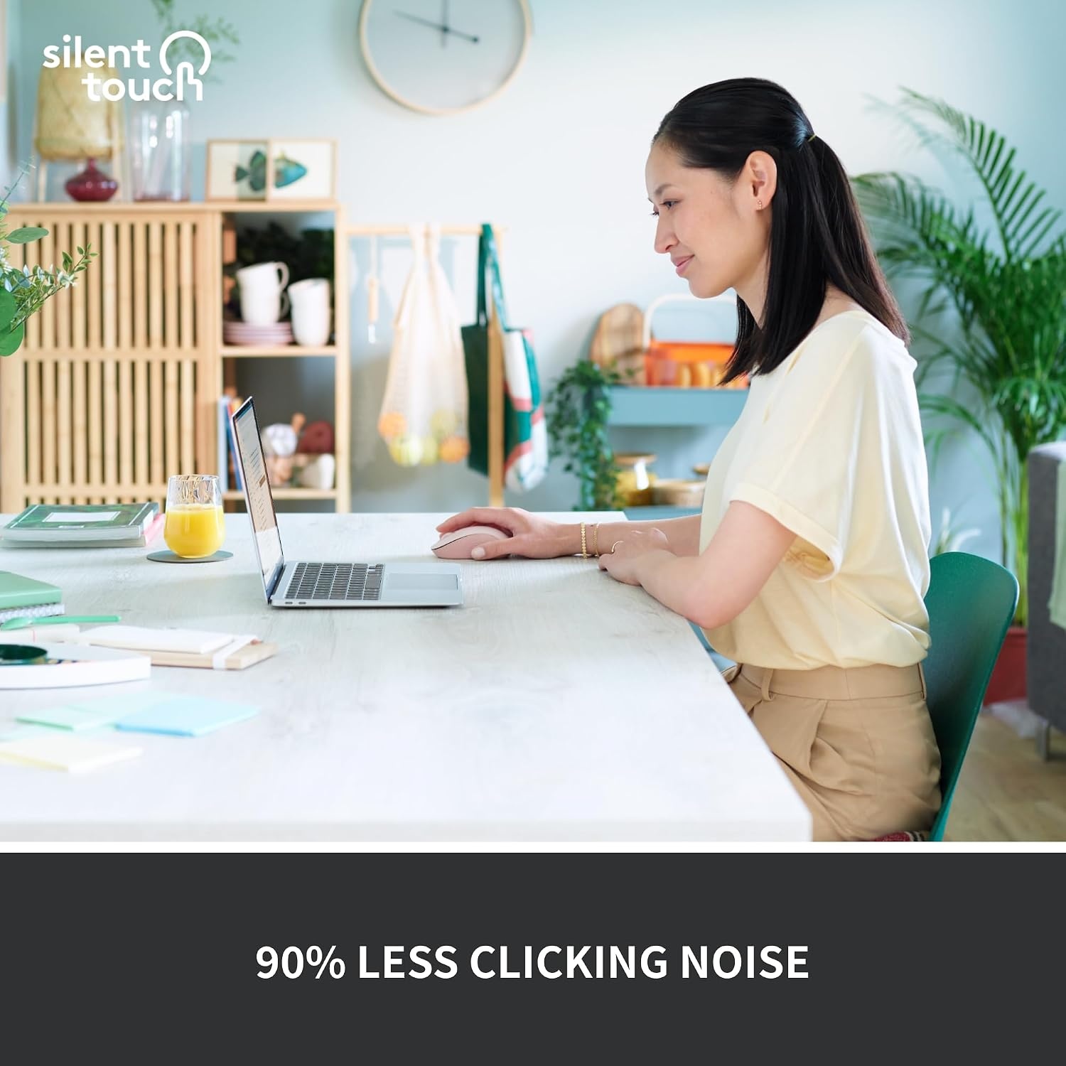 image:imageLogitech Signature M550 L Full Size Wireless Mouse for Large Sized Hands 2Year Battery Silent Clicks Bluetooth MultiDevice Compatibility BlueOff White