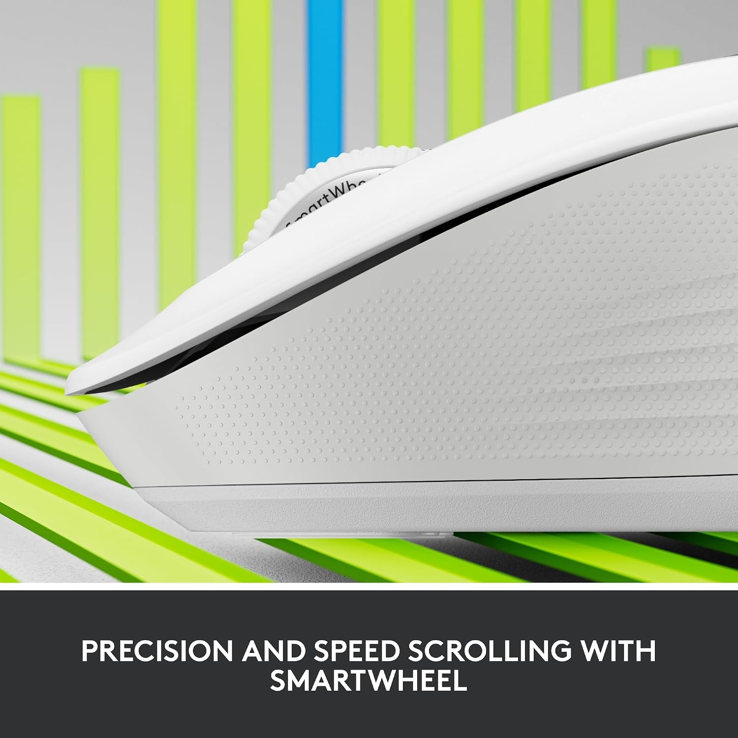 image:imageLogitech Signature M550 L Full Size Wireless Mouse for Large Sized Hands 2Year Battery Silent Clicks Bluetooth MultiDevice Compatibility BlueOff White