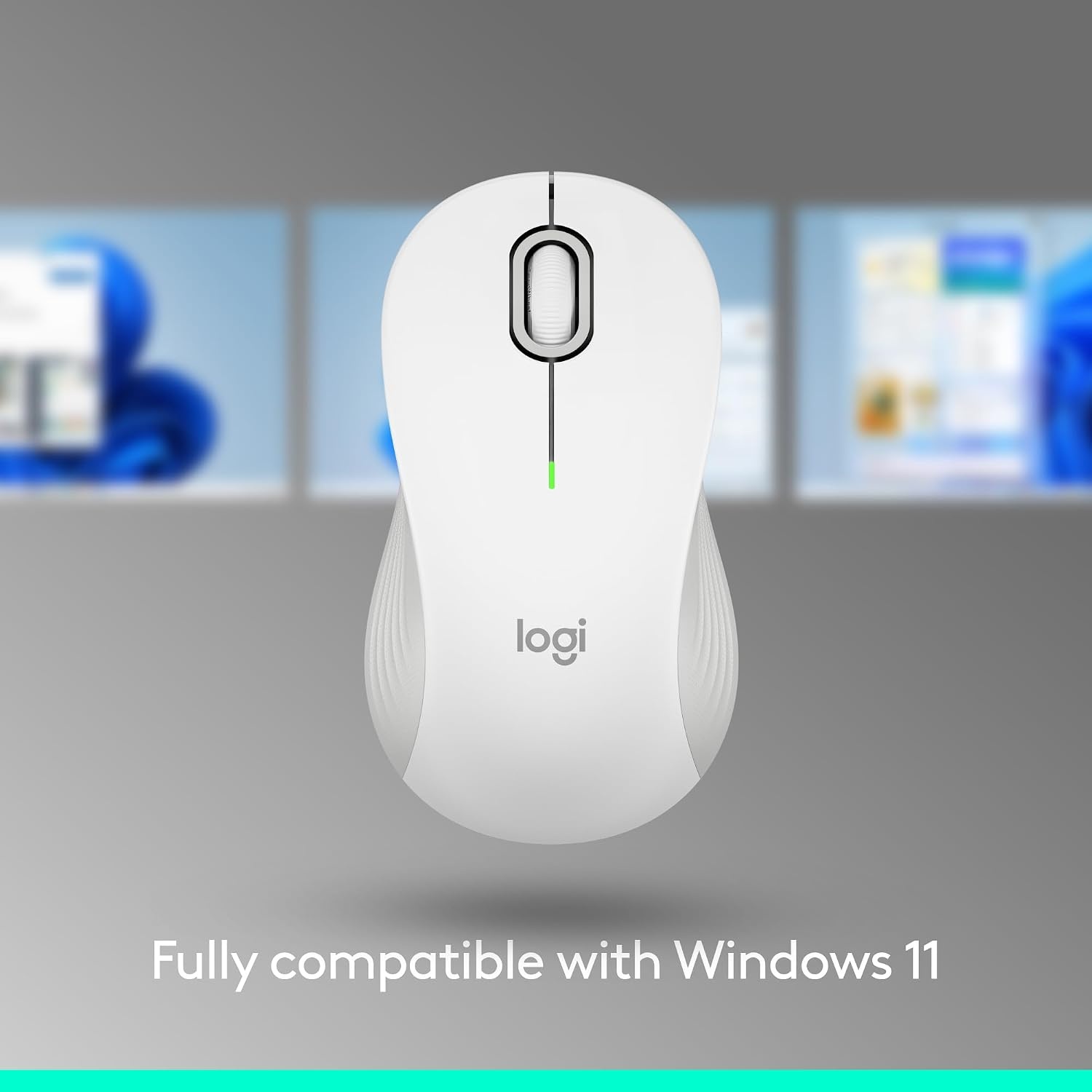 image:imageLogitech Signature M550 L Full Size Wireless Mouse for Large Sized Hands 2Year Battery Silent Clicks Bluetooth MultiDevice Compatibility BlueOff White