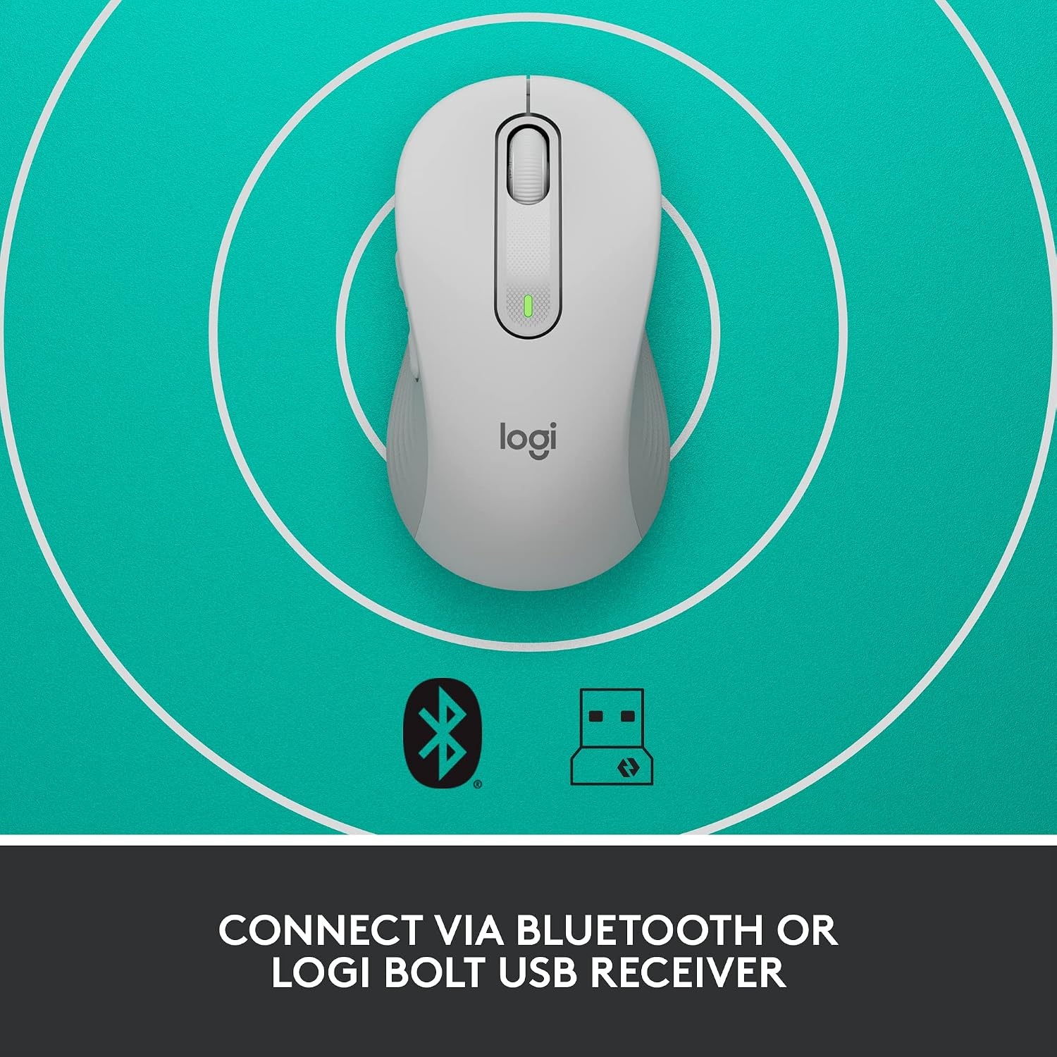 image:imageLogitech Signature M650 L for Business Wireless Mouse for Large Sized Hands Logi Bolt Bluetooth SmartWheel GraphiteOff White