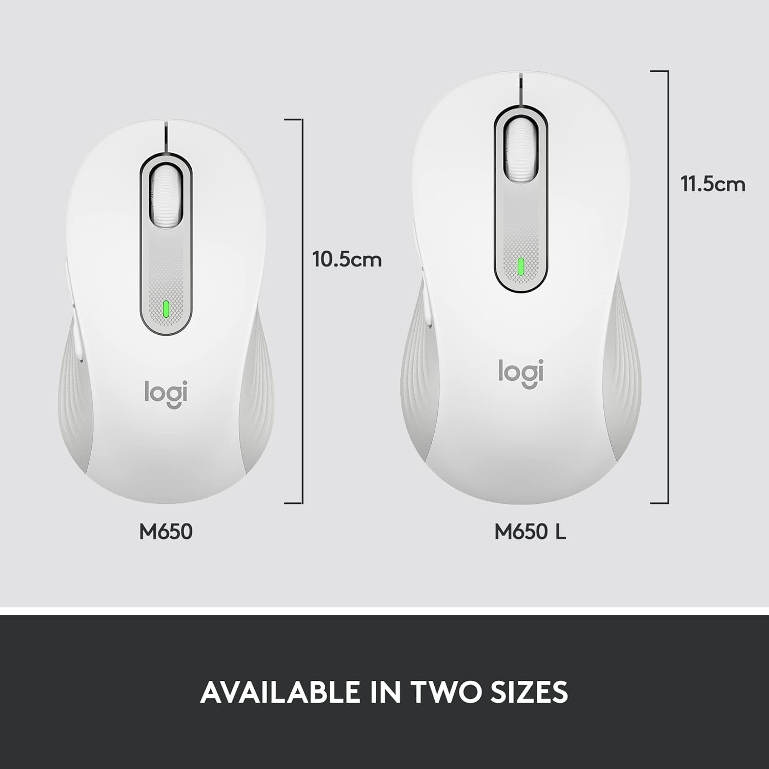 image:imageLogitech Signature M650 L for Business Wireless Mouse for Large Sized Hands Logi Bolt Bluetooth SmartWheel GraphiteOff White