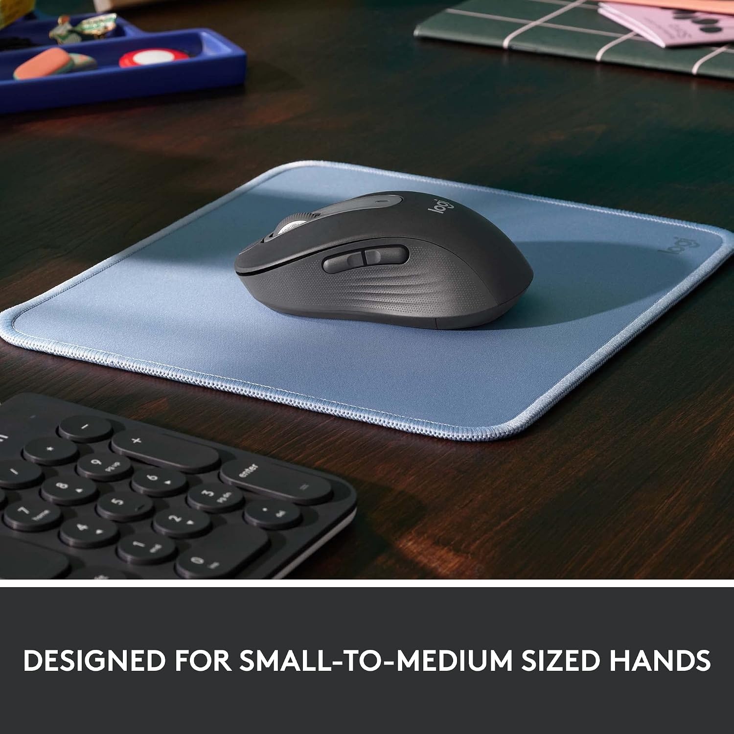 image:imageLogitech Signature M650 for Business Wireless Mouse for Small to Medium Sized Hands Logi Bolt Bluetooth SmartWheel GraphiteMedium