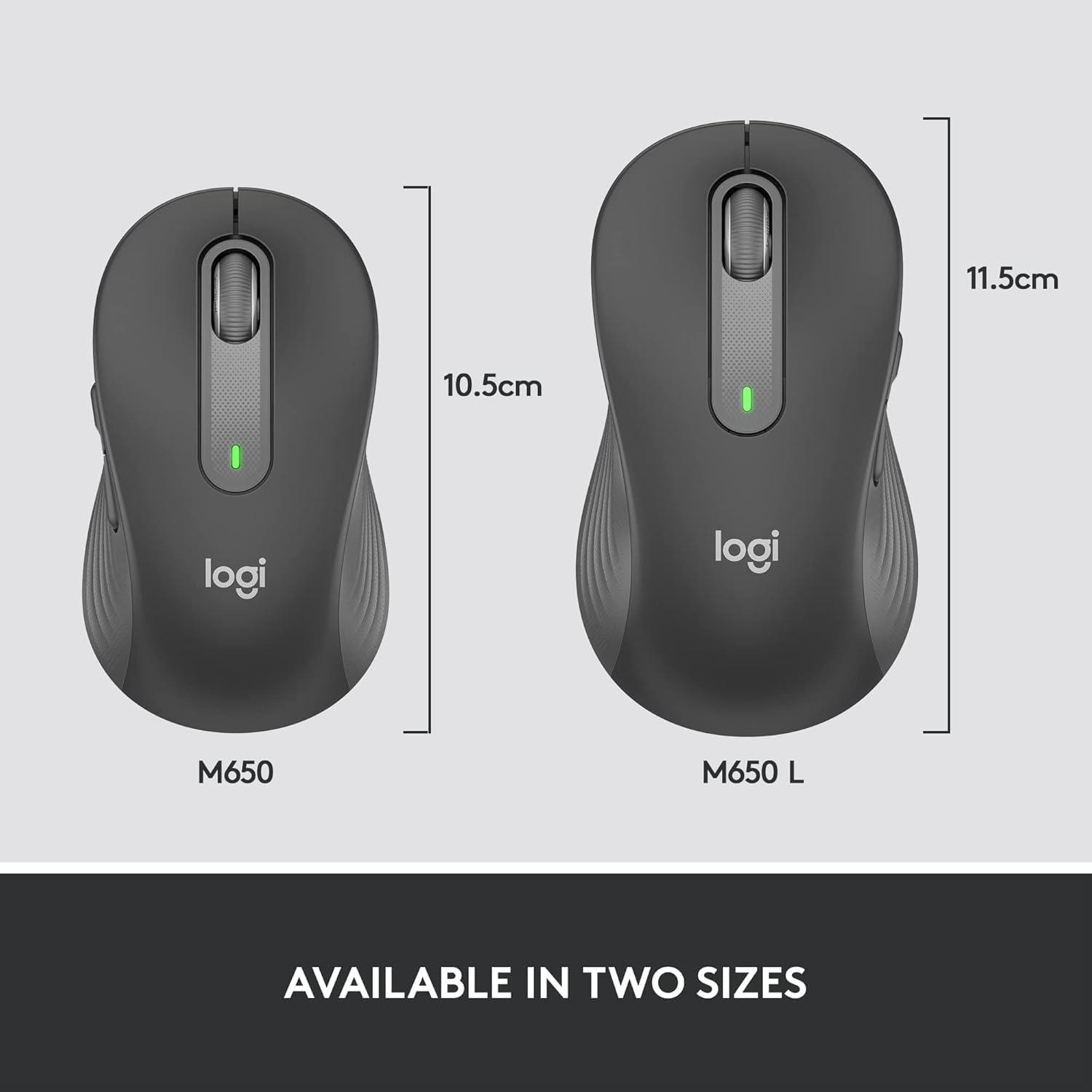 image:imageLogitech Signature M650 for Business Wireless Mouse for Small to Medium Sized Hands Logi Bolt Bluetooth SmartWheel GraphiteMedium