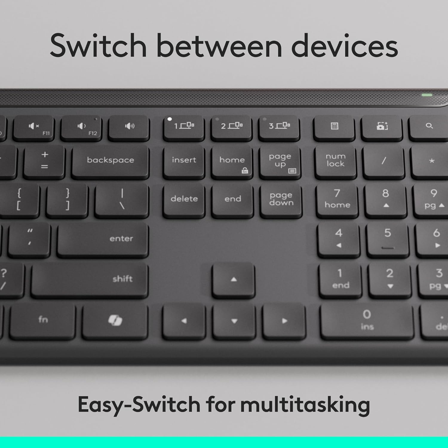 image:imageLogitech Signature Slim MK955 Combo for Business with Microsoft Copilot Wireless Keyboard and Mouse Quiet Typing Secure Receiver Bluetooth Windows Graphite Renewed