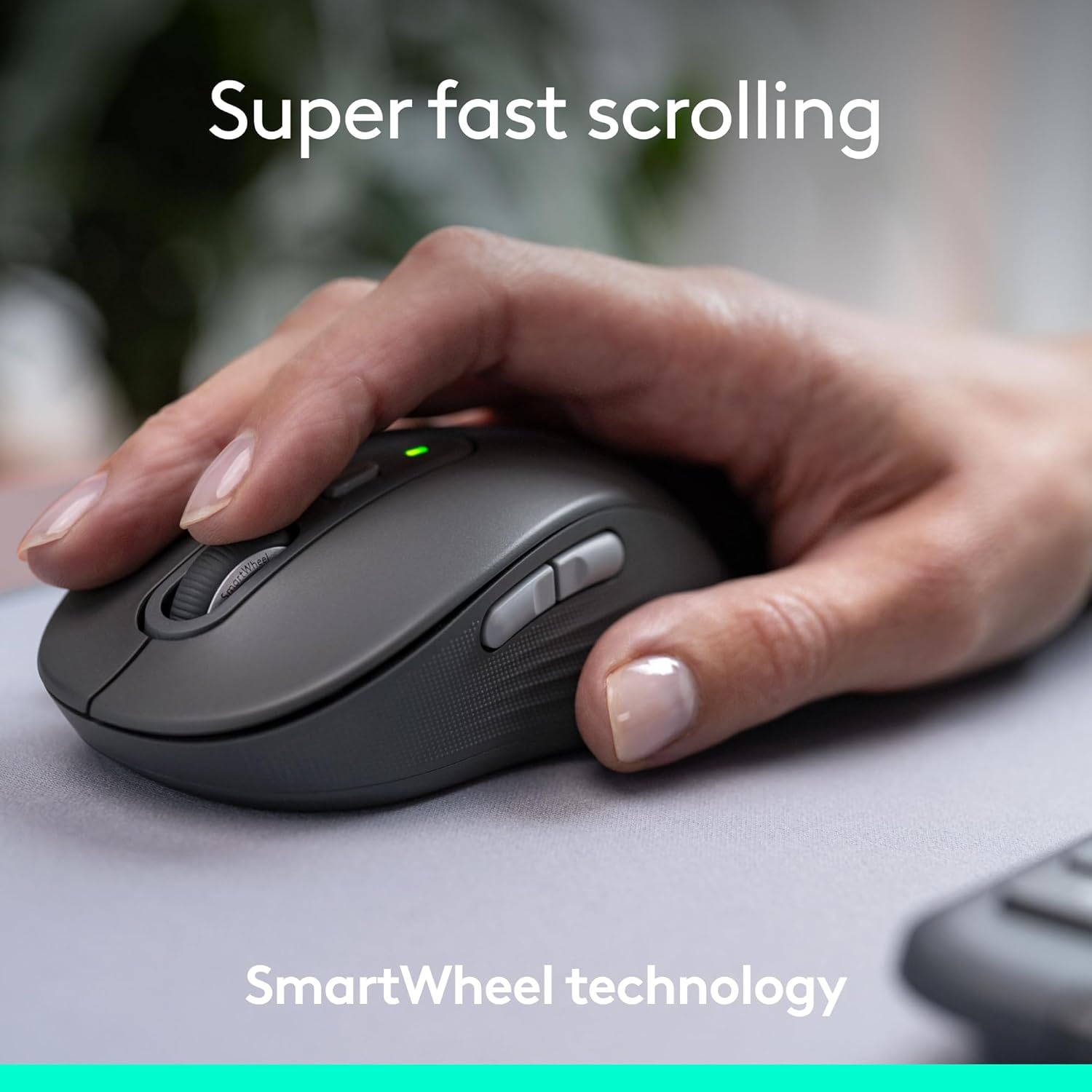 image:imageLogitech Signature Slim MK955 Combo for Business with Microsoft Copilot Wireless Keyboard and Mouse Quiet Typing Secure Receiver Bluetooth Windows Graphite Renewed