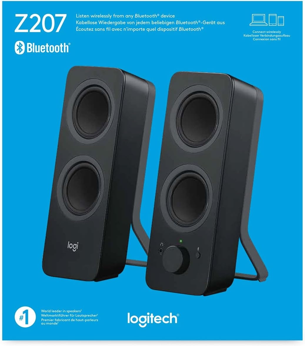 image:imageLogitech Z207 20 Stereo Computer Speakers with BluetoothBlack