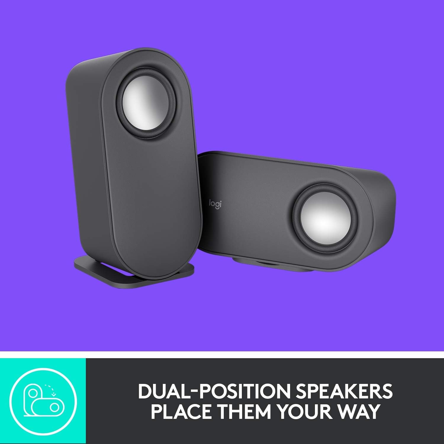 image:imageLogitech Z407 Bluetooth Computer Speakers with Subwoofer and Wireless Control Immersive Sound Premium Audio with Multiple Inputs USB Speakers