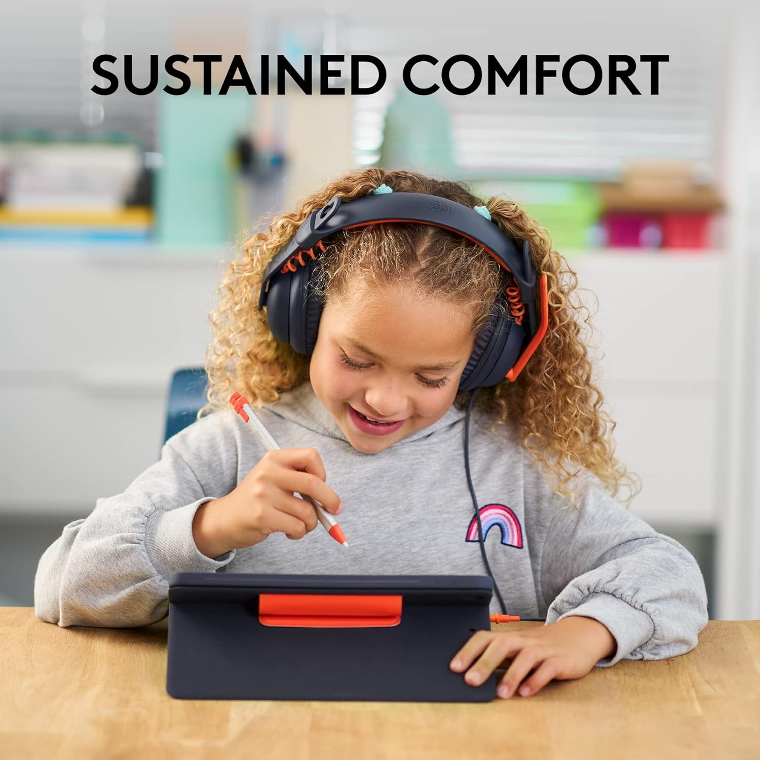 image:imageLogitech Zone Learn Wired Headsets for Learners Comfortable and Adjustable fit for Kids Replaceable Accessories Mic 35mm AUX and USBC for WindowsmacOSiPadOSAndroidMobile