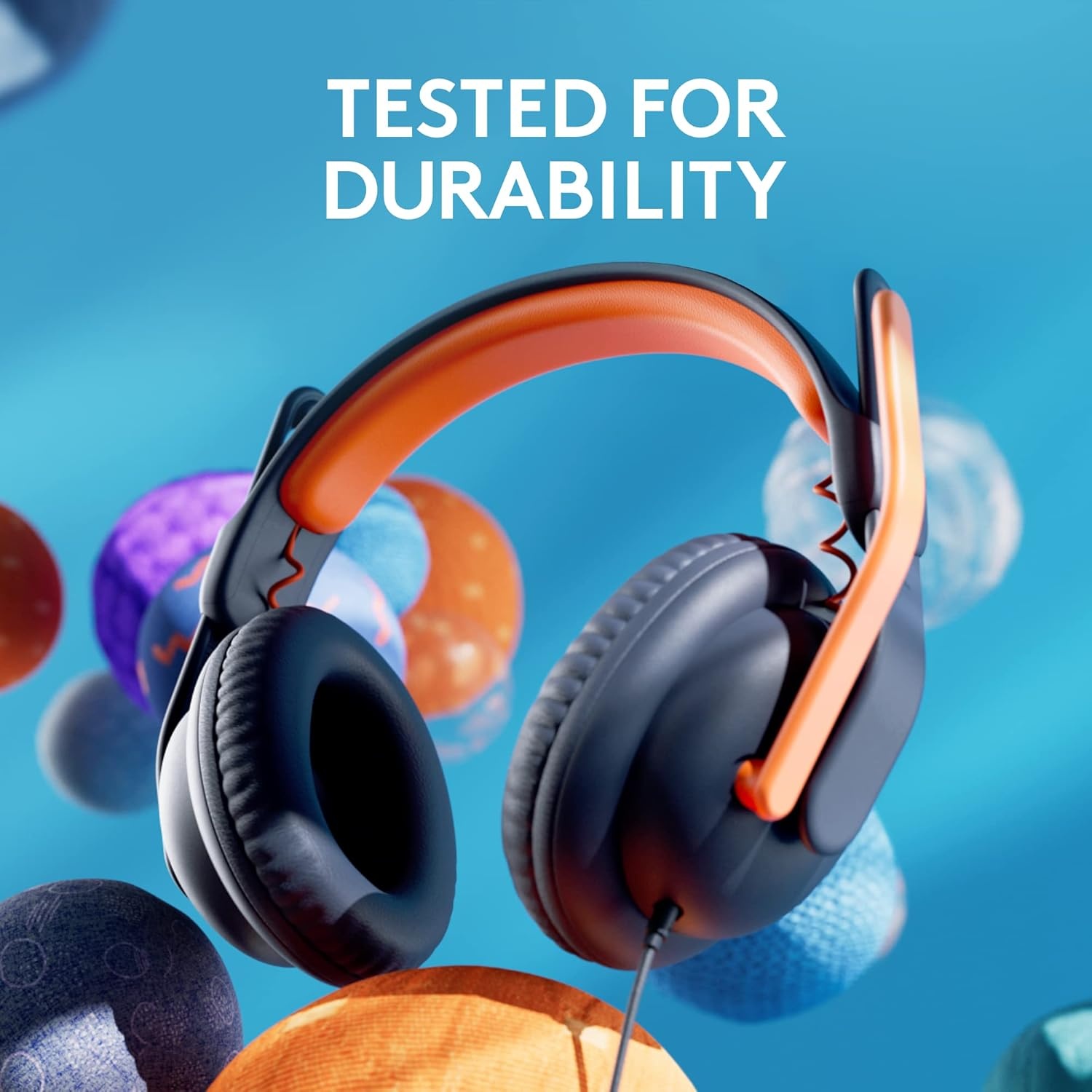 image:imageLogitech Zone Learn Wired Headsets for Learners Comfortable and Adjustable fit for Kids Replaceable Accessories Mic 35mm AUX and USBC for WindowsmacOSiPadOSAndroidMobile