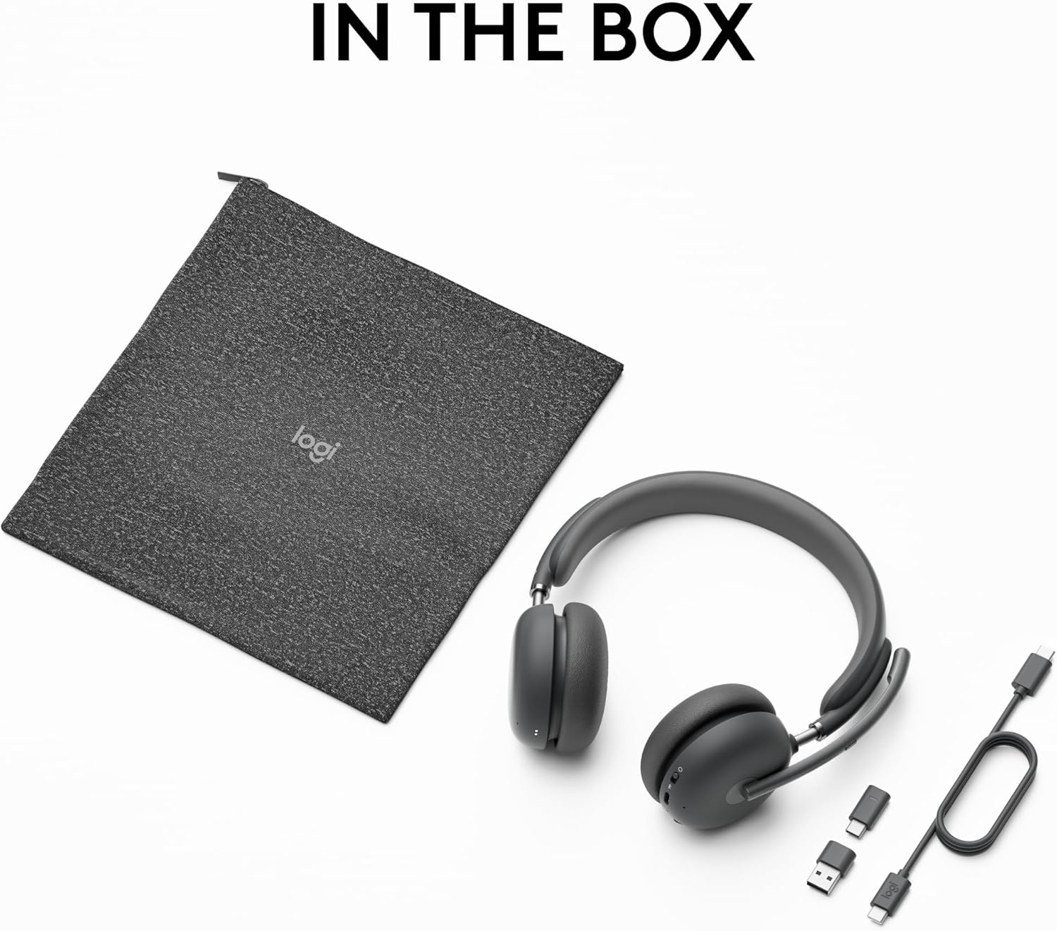 image:imageLogitech Zone Wireless 2 Premium Noise Canceling Headset with Hybrid ANC Bluetooth USBC USBA Certified for Microsoft Teams and Fast Pair Engineered for Intel Evo laptops GraphiteGraphite