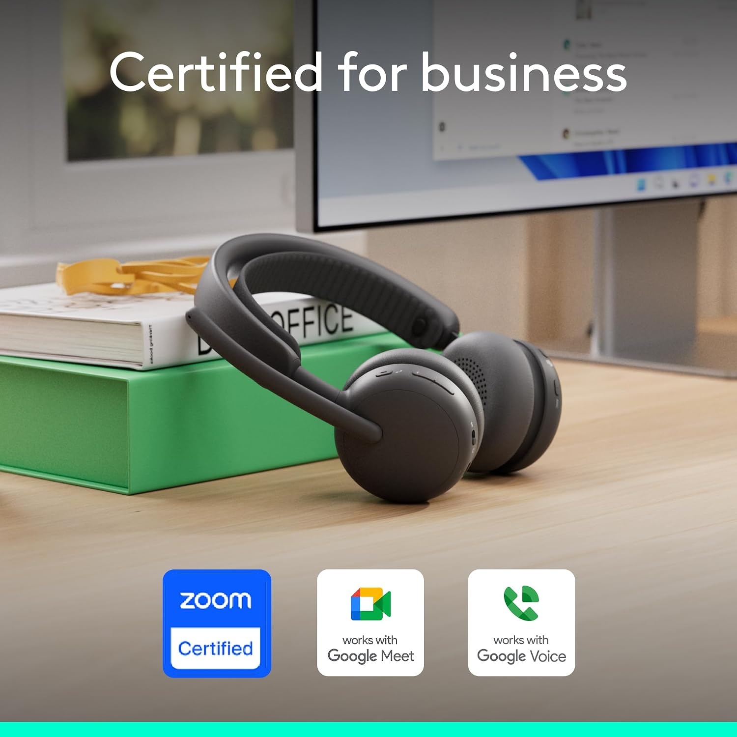 image:imageLogitech Zone Wireless 2 Premium Noise Canceling Headset with Hybrid ANC Bluetooth USBC USBA Certified for Microsoft Teams and Fast Pair Engineered for Intel Evo laptops GraphiteGraphite
