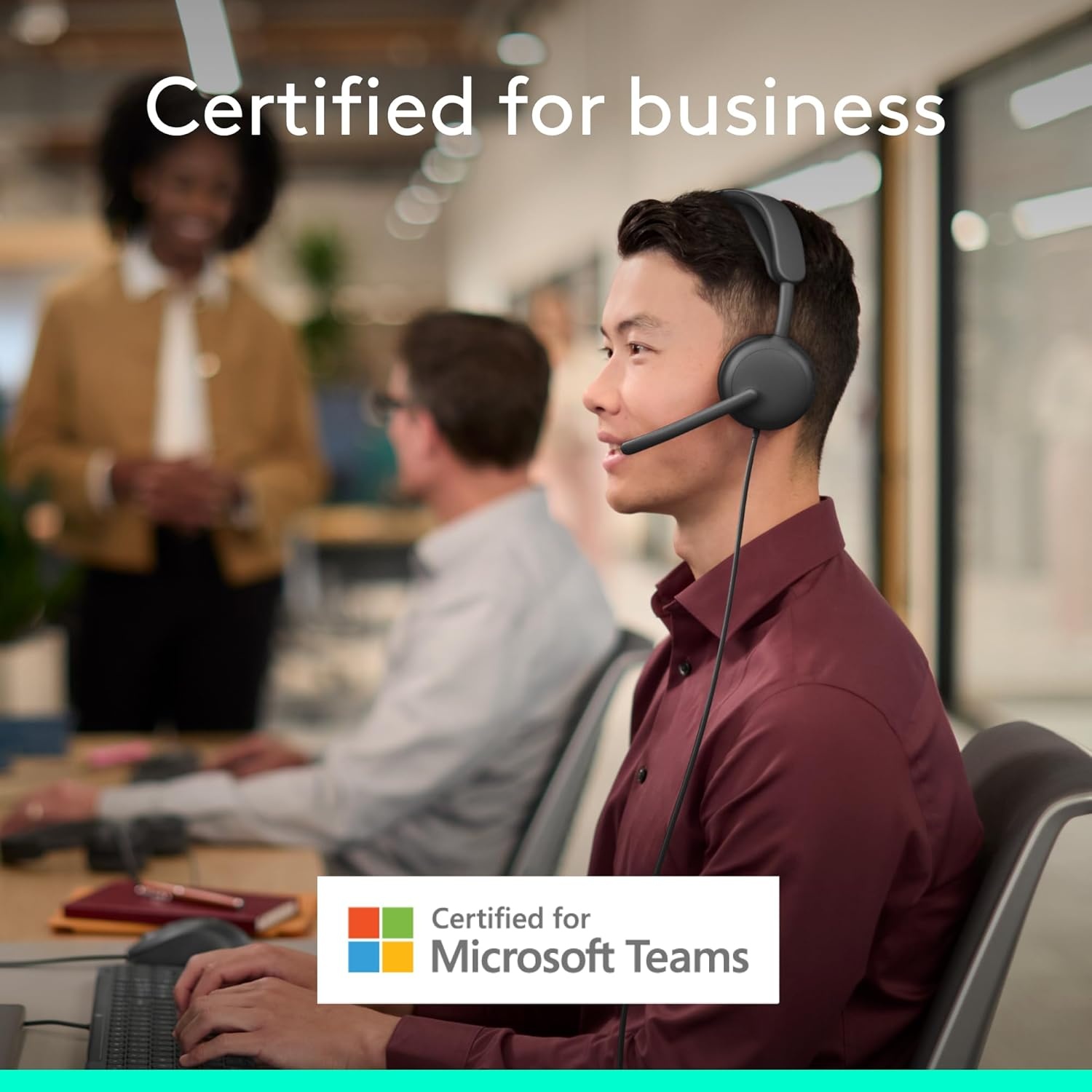 image:imageLogitech Zone Wireless 2 Premium Noise Canceling Headset with Hybrid ANC Bluetooth USBC USBA Certified for Microsoft Teams and Fast Pair Engineered for Intel Evo laptops GraphiteGraphite