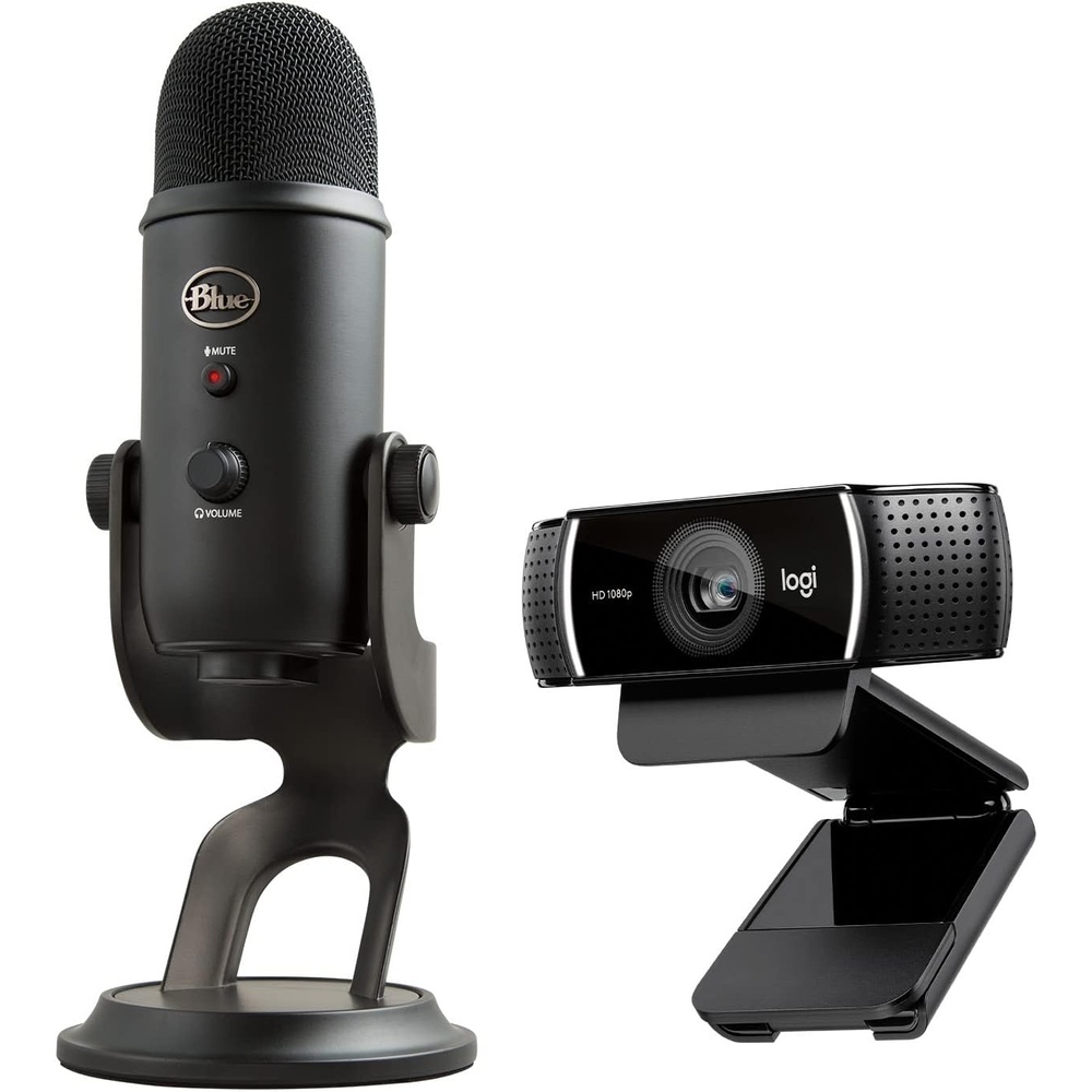 image:imageBlue Yeti Premium USB Gaming Microphone for Streaming Blue VOCE Software PC Podcast Studio Computer Mic Exclusive Streamlabs Themes C922x Pro Stream Webcam Blackout