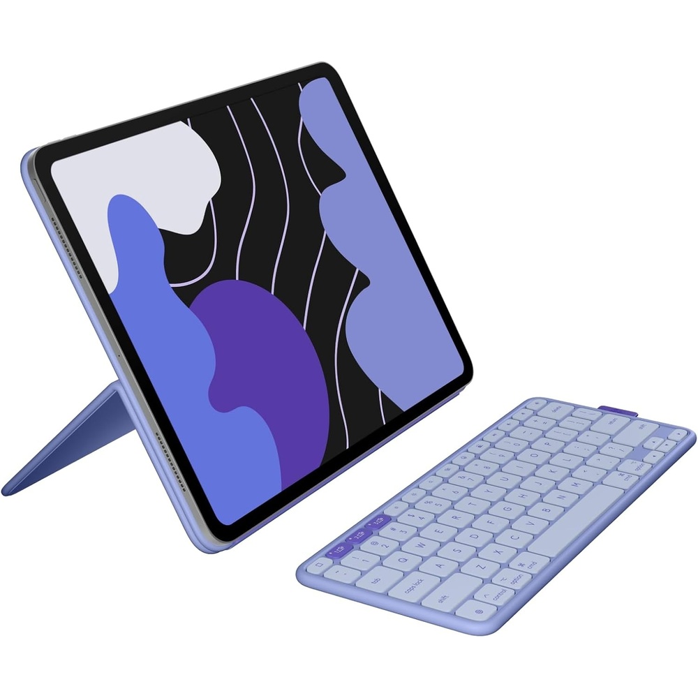image:imageFlip Folio Keyboard Case for iPad Pro 13inch M4 amp iPad Air 13inch M2 amp M3 2024 2025  Protective amp Stowable Bluetooth Keyboard Case MultiDevice  Midnight Black  Crayon Digital PencilLilac