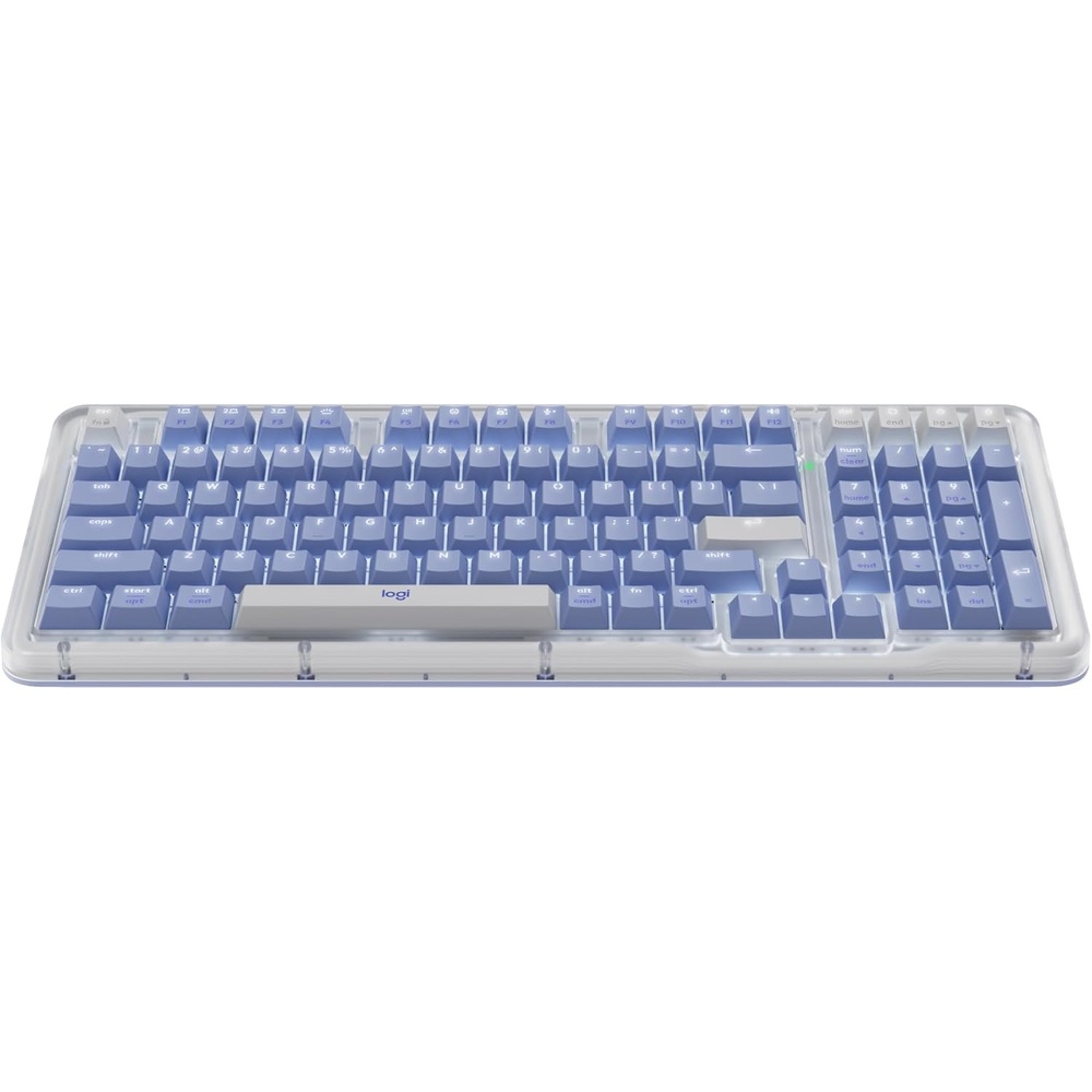 image:imageLogitech Alto Keys K98M Wireless Mechanical Clicky Keyboard Hot Swappable Vibration Absorbing Gasket White Backlit Keys Refined Typing Sound BT USBC Charging for PC Mac Laptops  OffWhiteLilac