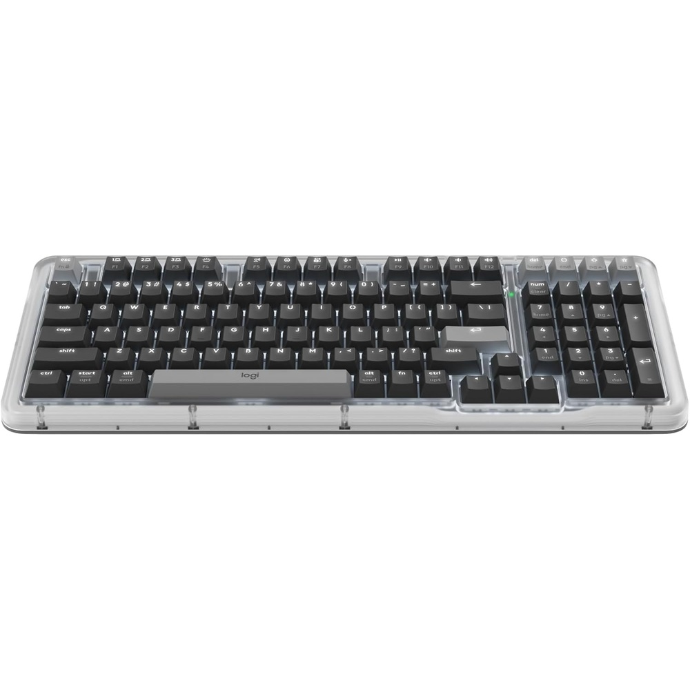 image:imageLogitech Alto Keys K98M Wireless Mechanical Clicky Keyboard Hot Swappable Vibration Absorbing Gasket White Backlit Keys Refined Typing Sound BT USBC Charging for PC Mac Laptops  OffWhiteGraphite