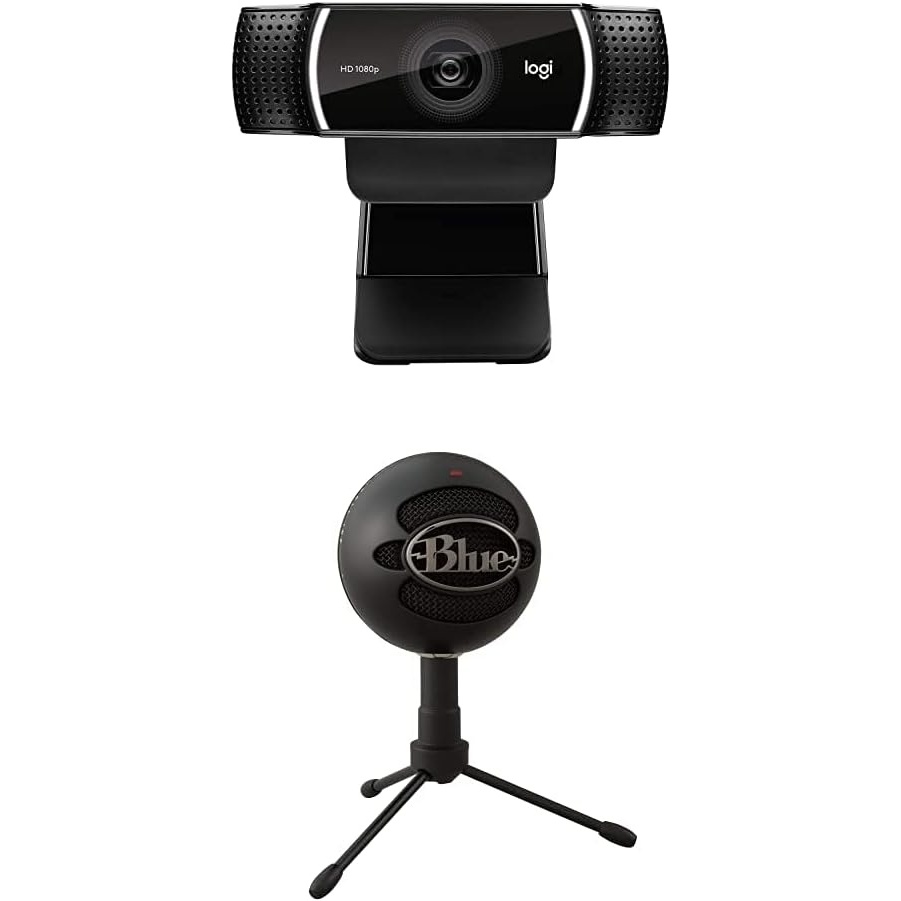 image:imageLogitech C922x Pro Stream Webcam  Full 1080p HD Camera amp Blue Snowball iCE USB Mic for Recording and Streaming on PC and Mac Cardioid Condenser Capsule Adjustable Stand Plug and Play  BlackWebcam  Snowball Mic