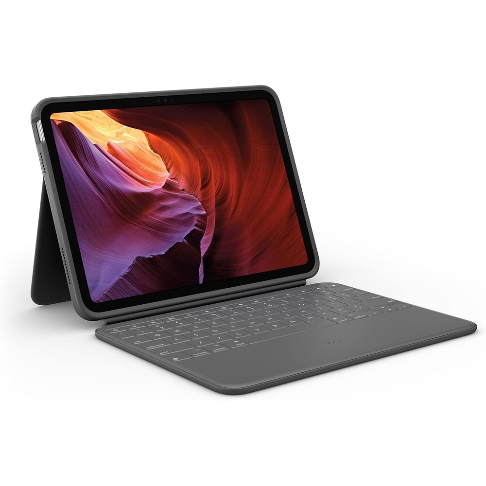 image:imageLogitech Combo Touch Detachable iPad Keyboard Case 10th gen and A16 with Large Precision Trackpad FullSize Backlit Keyboard and Smart Connector Technology  Oxford GrayGraphite