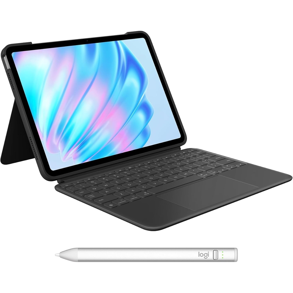 image:imageLogitech Combo Touch iPad Air 11inch M2 M3 amp M4 iPad Air 5th gen Keyboard Case  Detachable Backlit Keyboard with Kickstand  Midnight BlackMidnight Black