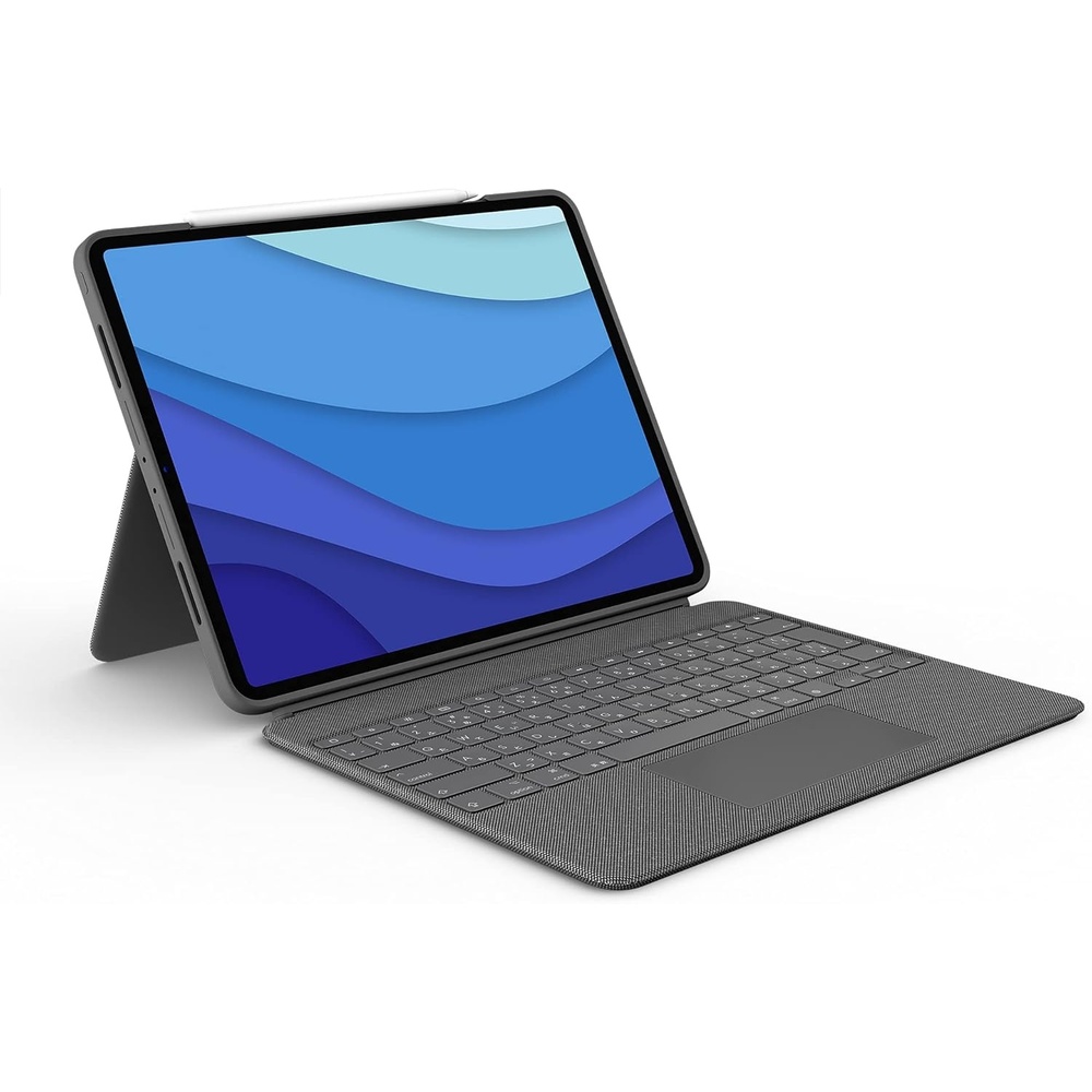 image:imageLogitech Combo Touch iPad Pro 129inch 5th 6th gen  2021 2022 Keyboard Case  Detachable Backlit Keyboard with Kickstand ClickAnywhere Trackpad Smart Connector  Oxford Gray USA Layout
