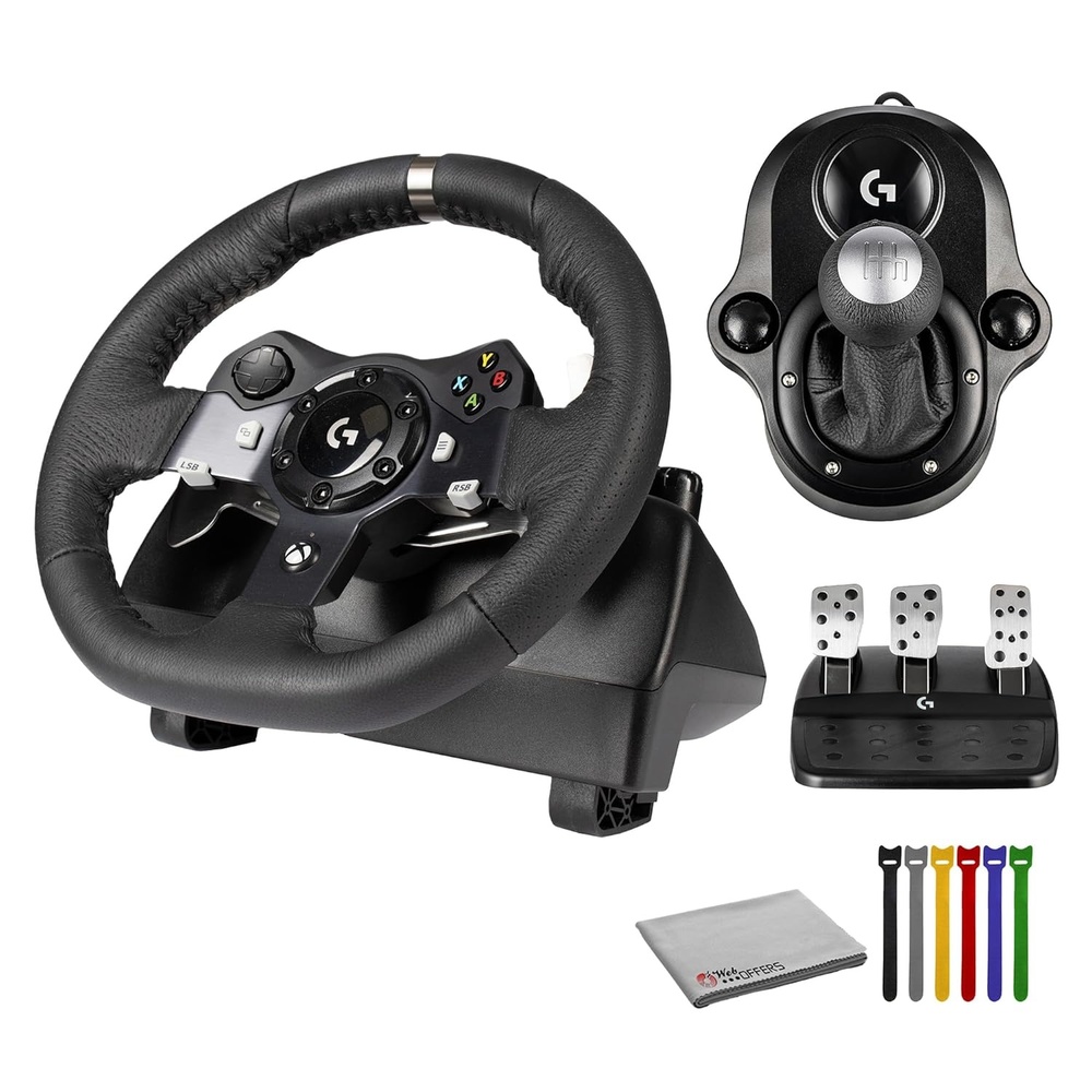 image:imageLogitech G920 Driving Force Racing Wheel for Xbox Series XS Xbox One PC Mac DualMotor Force Feedback Paddle Shifters Leather Wheel amp Responsive Pedals G Driving Force Shifter  More