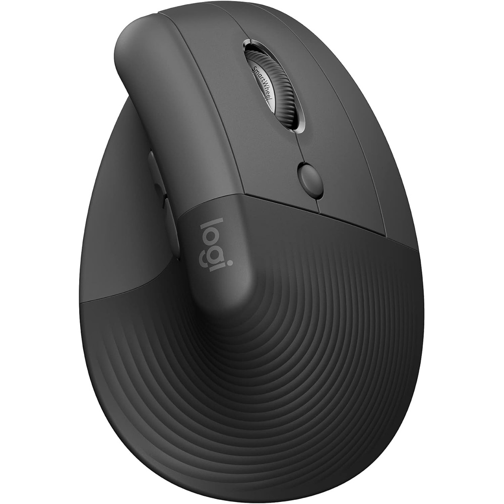 image:imageLogitech Lift Vertical Ergonomic Mouse Wireless Bluetooth or Logi Bolt USB Receiver Quiet clicks 6 Buttons Compatible with WindowsmacOSiPadOS Laptop PC  Graphite