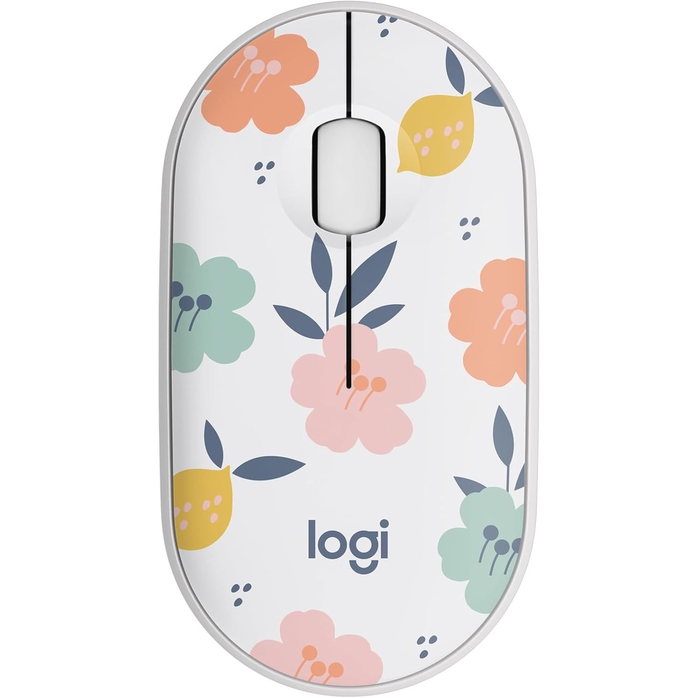 image:imageLogitech M340 Wireless Mouse with Limited Edition Prints USB Receiver and Silent Clicks Portable Wireless Mouse for Laptop PC Windows Chrome Surface  Floral LeavesFloral Bouquet