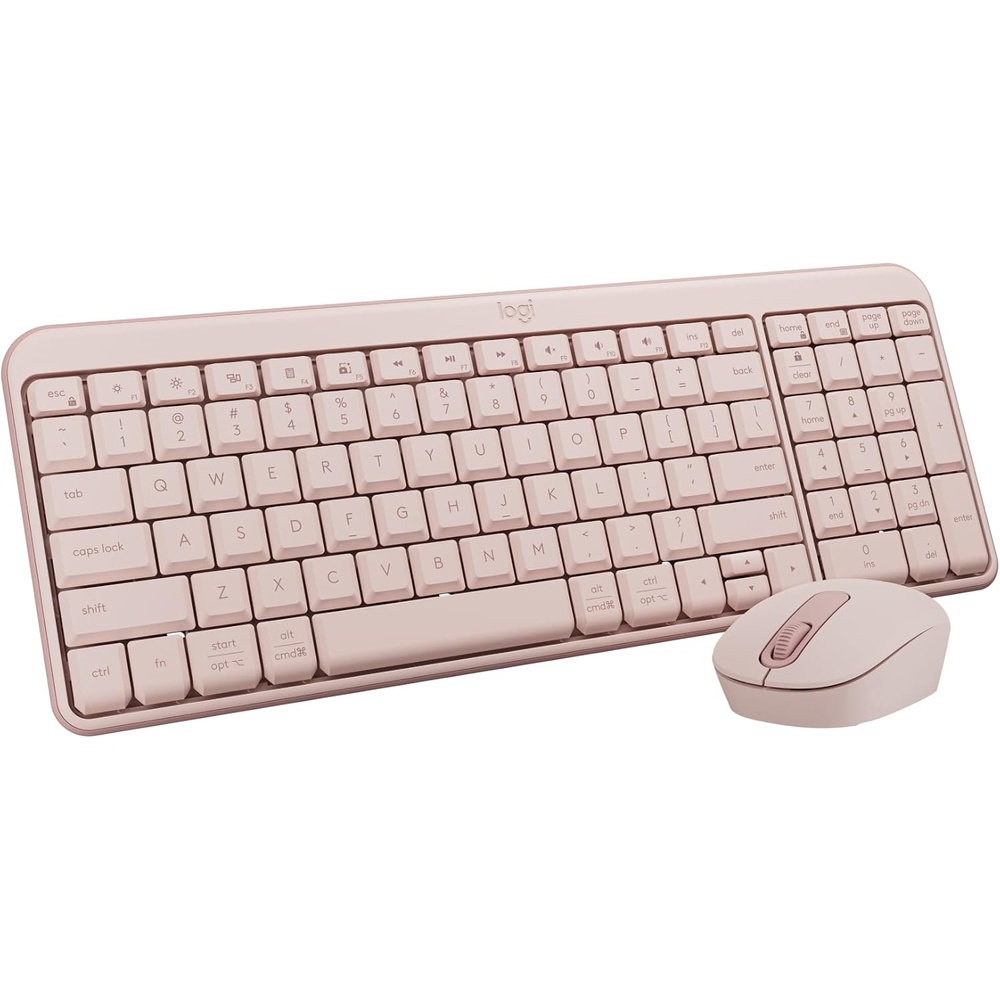 image:imageLogitech MK250 Bluetooth Wireless Mouse and Keyboard Combo Fast amp Easy Connectivity Compact Wireless Keyboard Ambidextrous Mouse Durable Build  WindowsMacOS  RoseRose