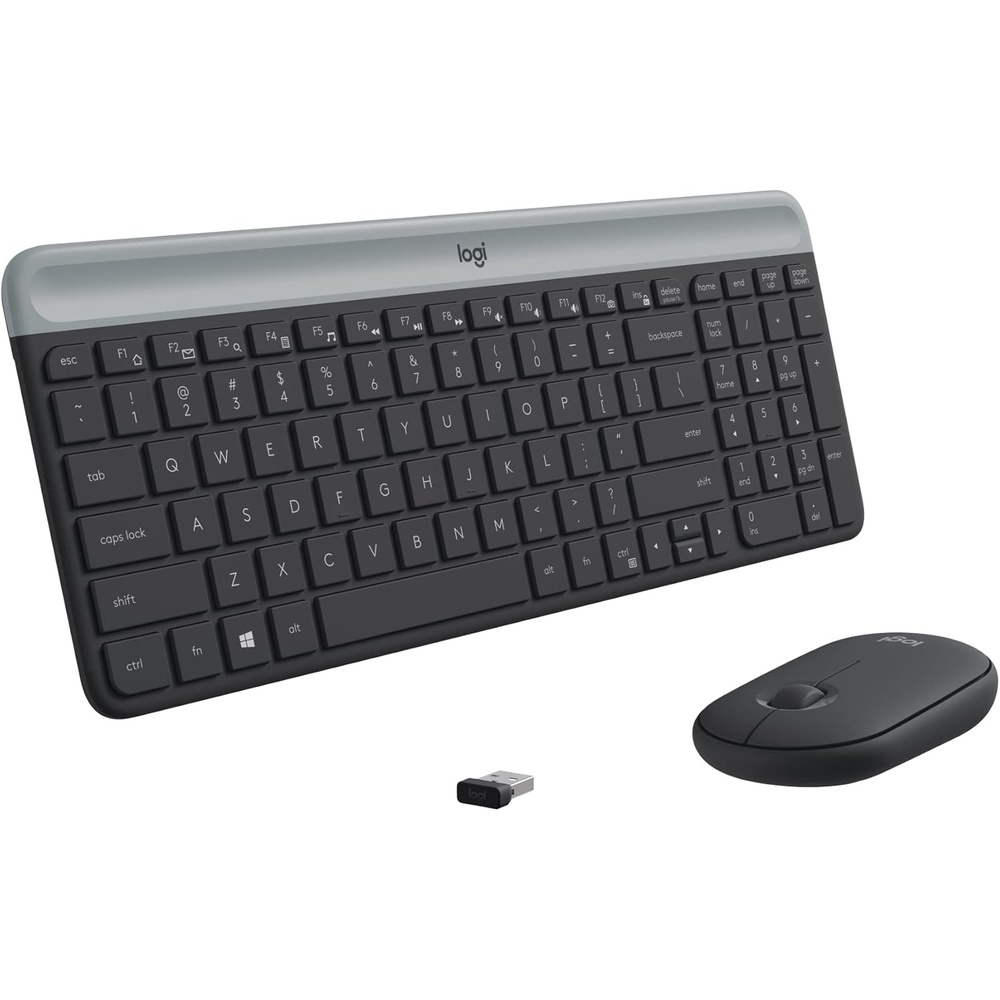 image:imageLogitech MK470 Slim Wireless Keyboard and Mouse Combo  Modern Compact Layout Ultra Quiet 24 GHz USB Receiver Plug n Play Connectivity Compatible with Windows  RoseGraphite