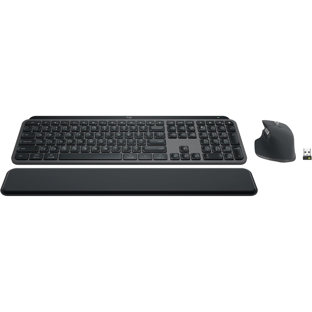 image:imageLogitech MX Keys S Combo  Performance Wireless Keyboard and Mouse with Palm Rest Customizable Illumination Fast Scrolling Bluetooth USB C for Windows Linux Chrome MacColor Graphite