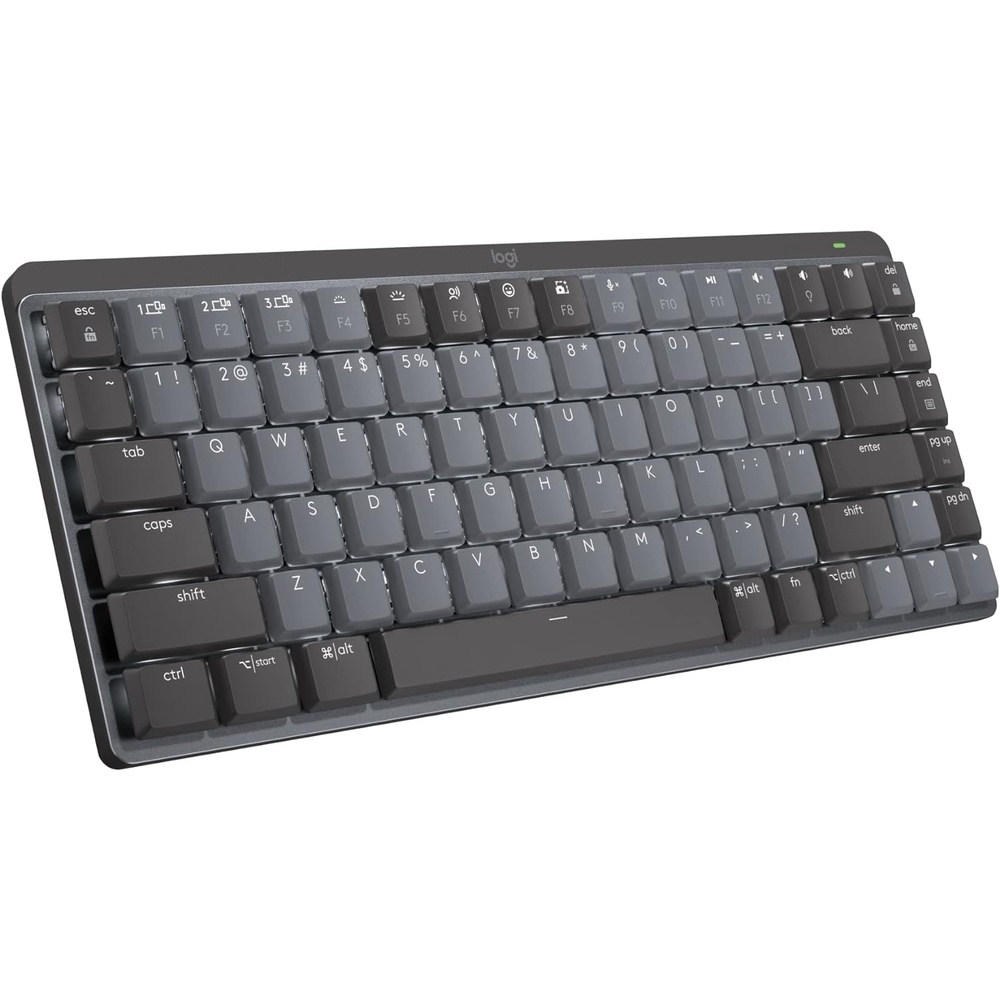 image:imageLogitech MX Mechanical Wireless Illuminated Performance Keyboard Tactile Quiet Switches Backlit Keys Bluetooth USBC macOS Windows Linux iOS Android Metal GraphiteCompact