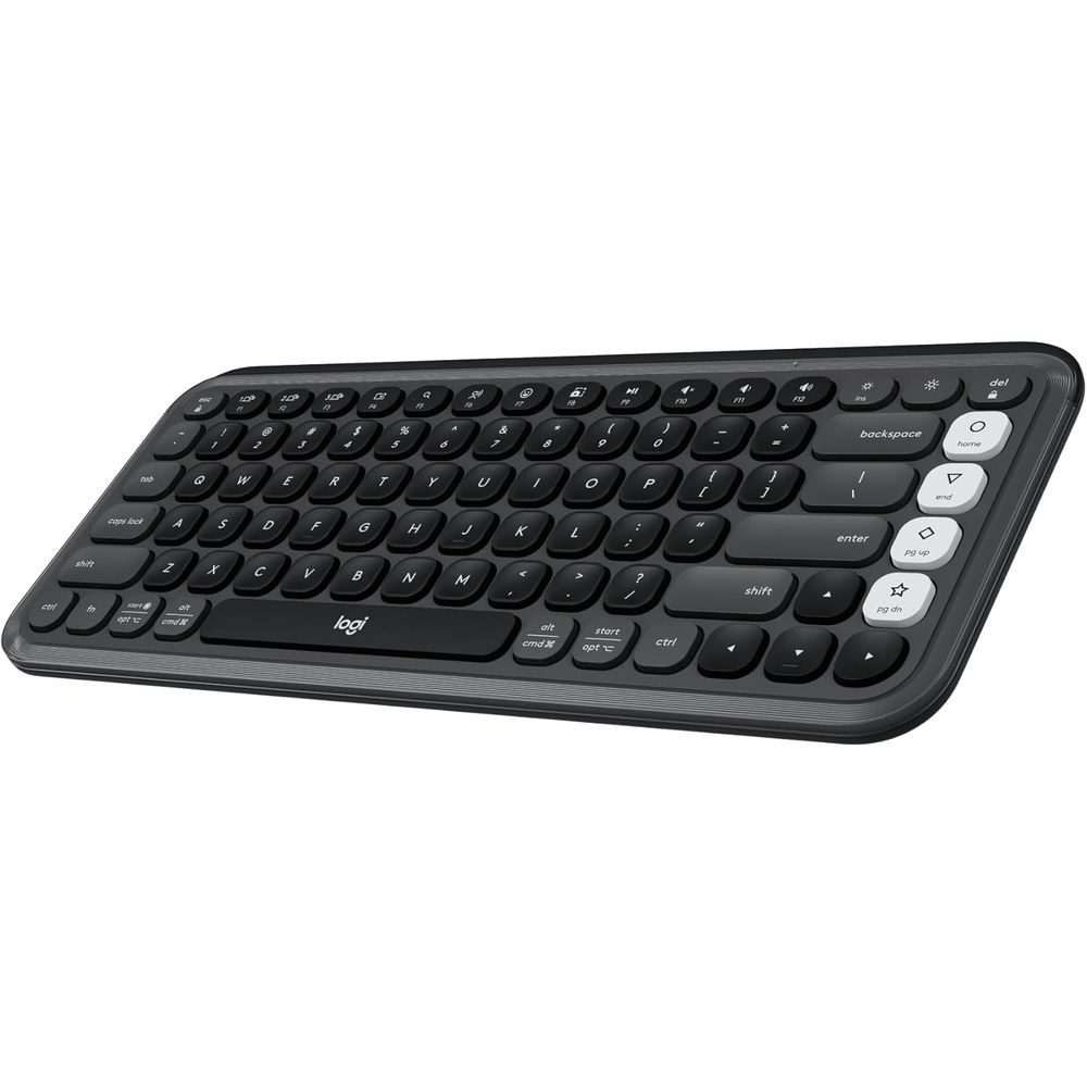 image:imageLogitech POP ICON Combo Wireless Bluetooth Keyboard and Mouse Comfortable Typing programmable Keys and Buttons Quiet clicks EasySwitch up to 3 Devices  LilacGraphite White