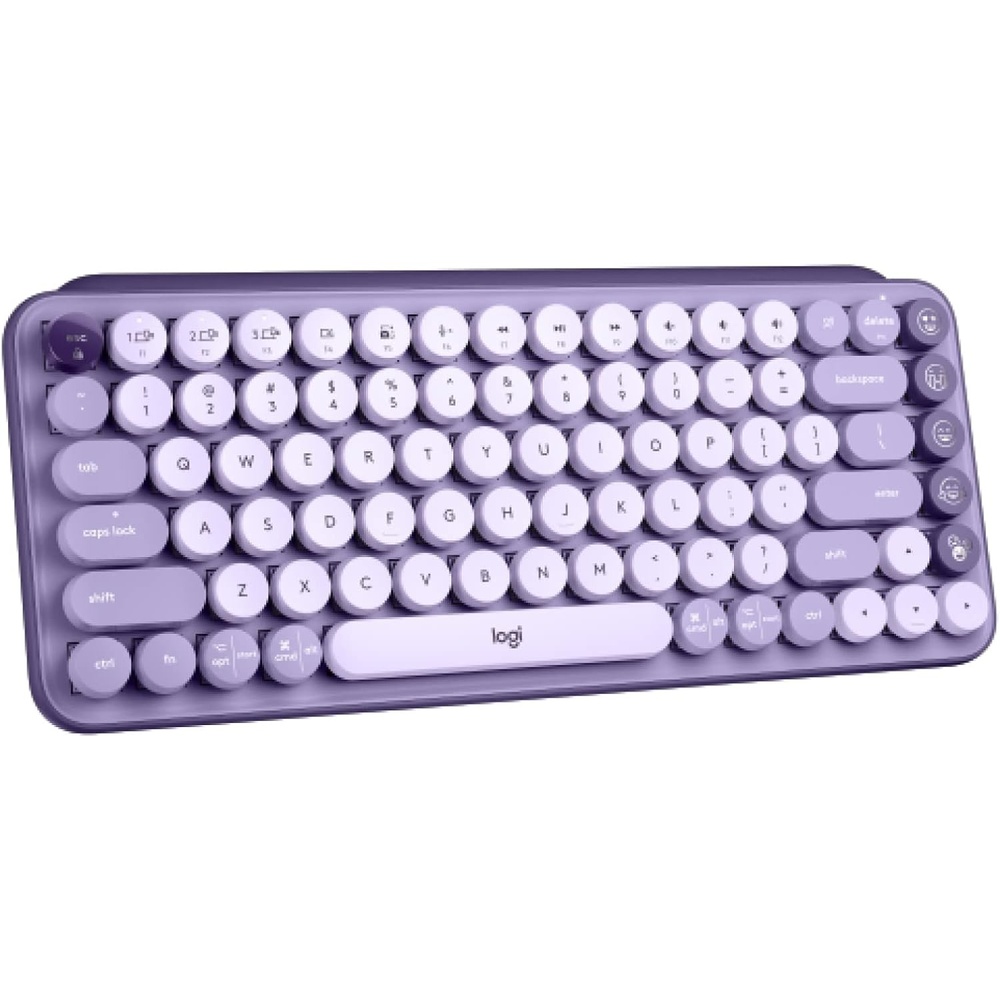image:imageLogitech POP Keys Mechanical Wireless Keyboard with Customizable Emoji Keys Durable Compact Design Bluetooth or USB Connectivity MultiDevice OS Compatible Heartbreaker RoseCosmos