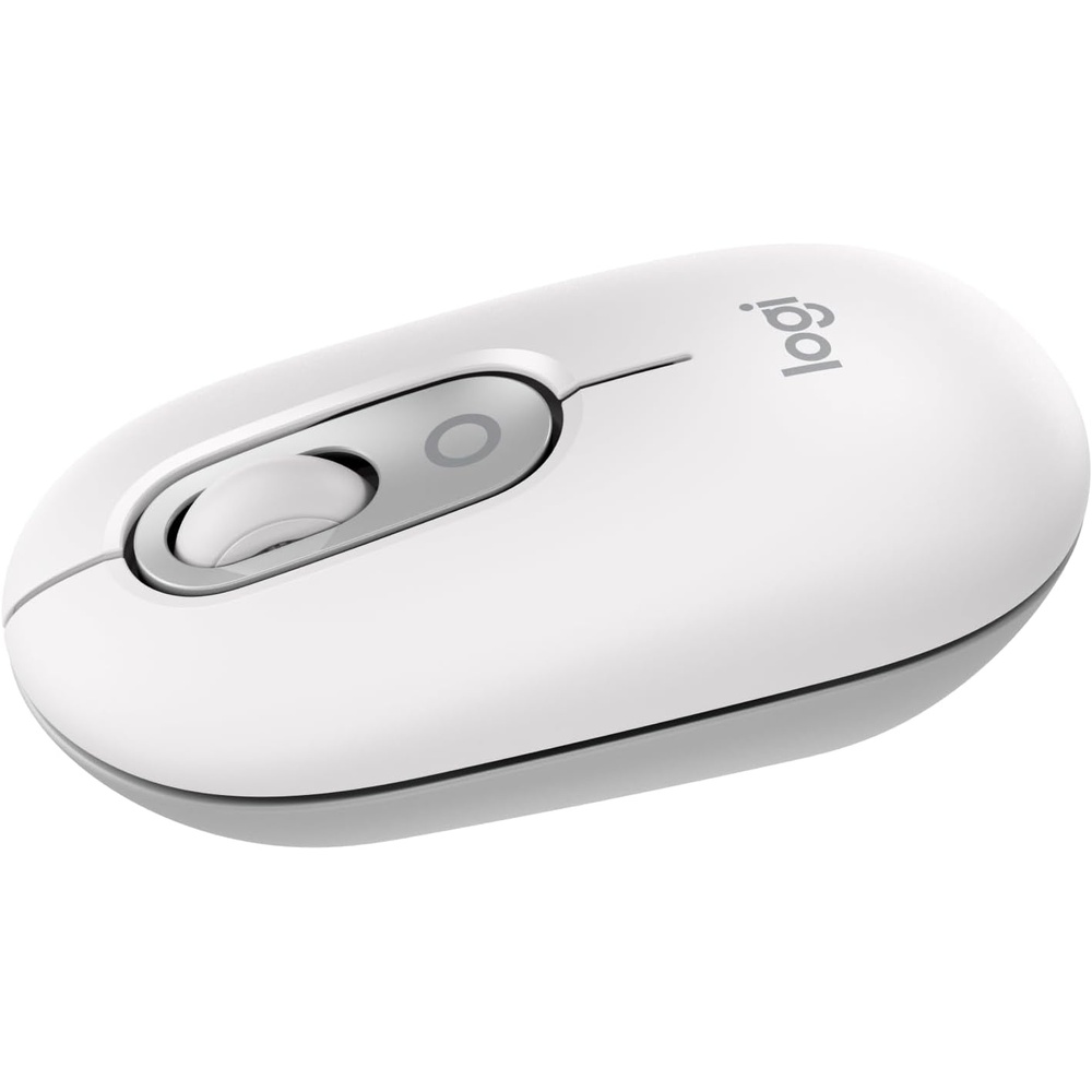 image:imageLogitech POP Mouse Compact and Portable Wireless Bluetooth Mouse with Programmable Buttons and Quiet Clicks EasySwitch Between up to 3 Devices Laptop Tablet PC OffWhiteOff White