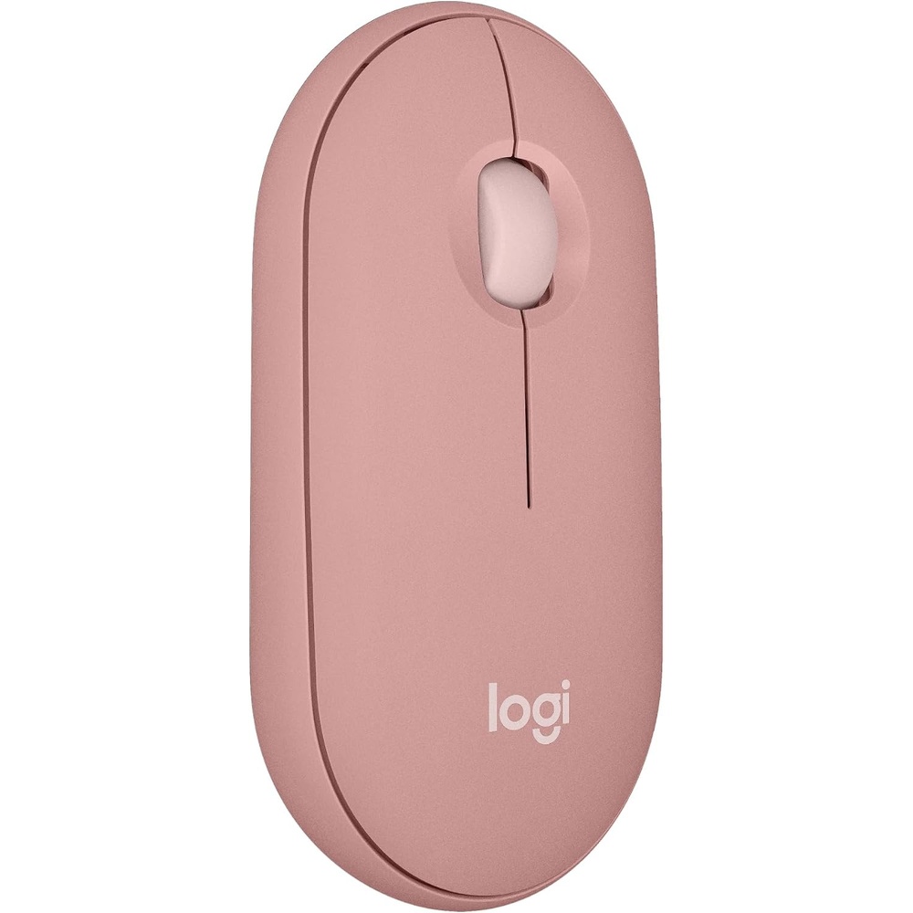 image:imageLogitech Pebble Mouse 2 M350s Slim Bluetooth Wireless Mouse Portable Lightweight Customizable Button Quiet Clicks EasySwitch for Windows macOS iPadOS Android Chrome OS Tonal RoseTonal Rose