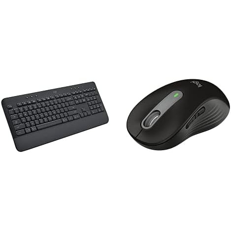 image:imageLogitech Signature K650 Comfort FullSize Wireless Keyboard  Graphite Signature M650 L Full Size Wireless Mouse  Black