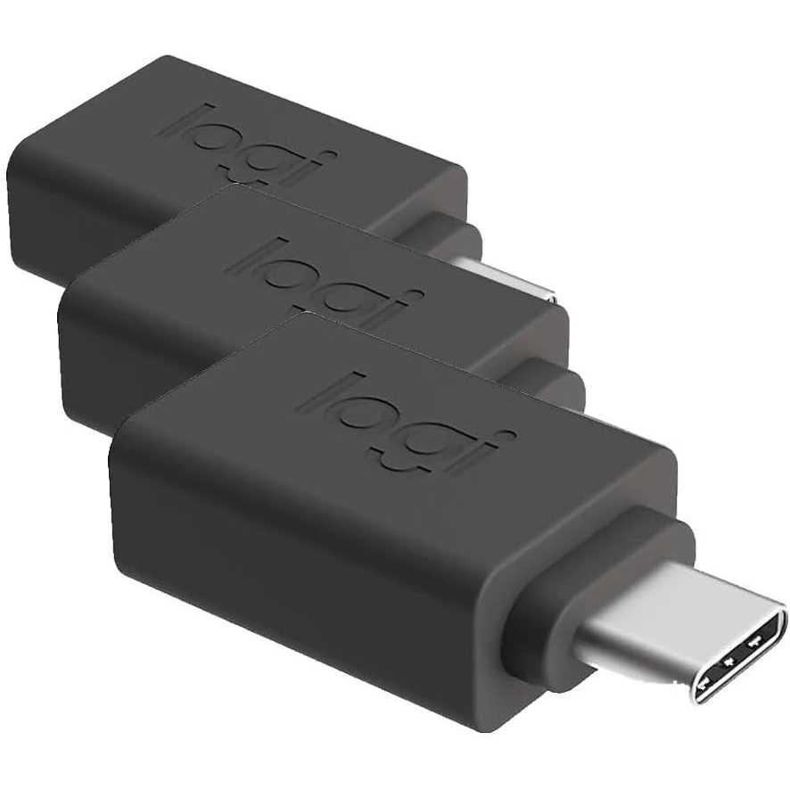 image:imageLogitech USBC to USBA Adapter11 x 07 x 04 Pack of 3