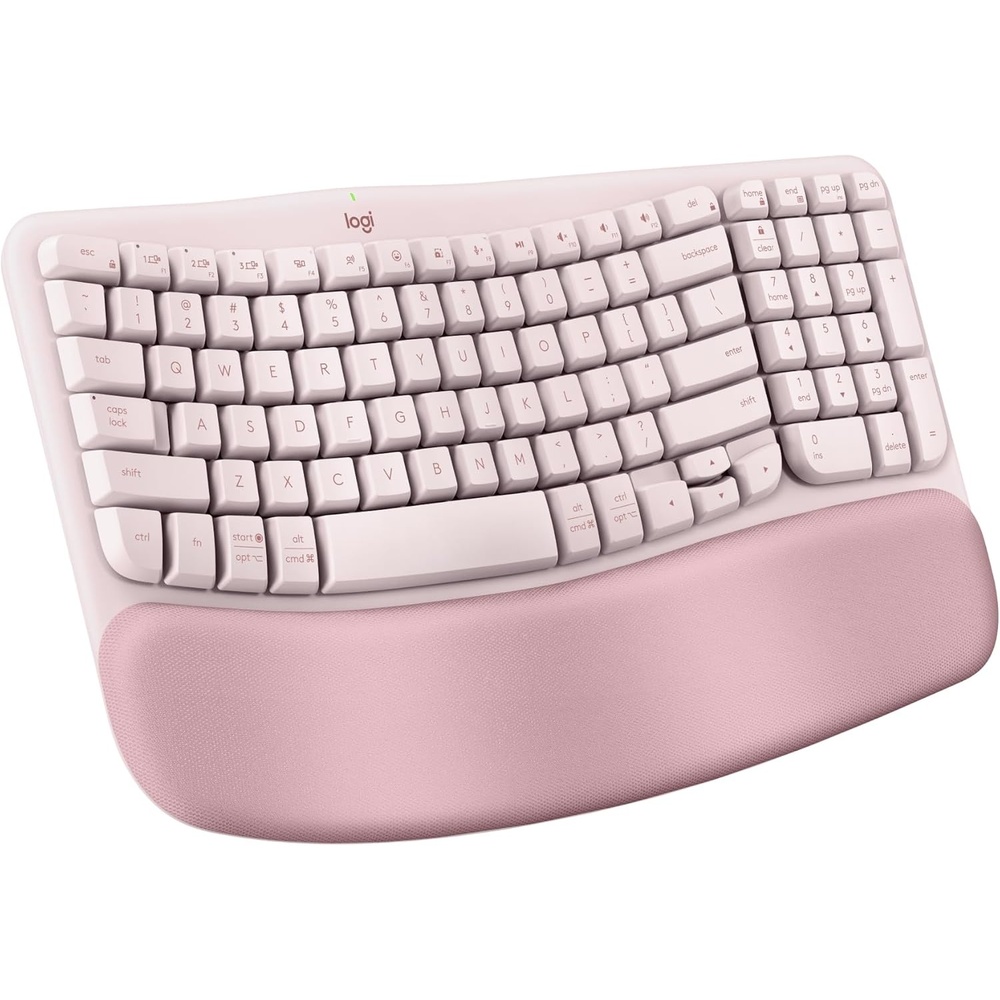 image:imageLogitech Wave Keys MK670 Combo Wireless Ergonomic Keyboard with Signature M550 L Wireless Mouse Comfortable Natural Typing Bluetooth Logi Bolt for MultiOS WindowsMac  GraphiteRose
