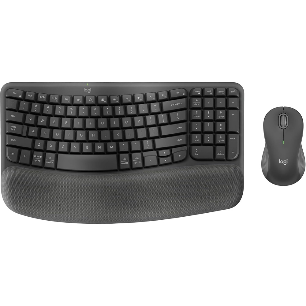 image:imageLogitech Wave Keys MK670 Combo Wireless Ergonomic Keyboard with Signature M550 L Wireless Mouse Comfortable Natural Typing Bluetooth Logi Bolt for MultiOS WindowsMac  GraphiteGraphite