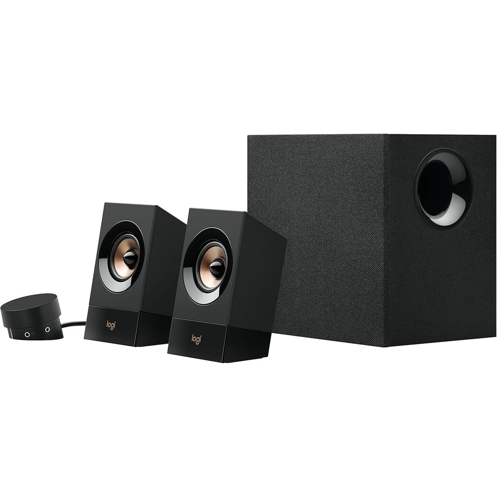 image:imageLogitech Z533 21 Multimedia Speaker System with Subwoofer Powerful Sound Booming Bass 35mm Audio and RCA Inputs PCPSXboxTVSmartphoneTabletMusic PlayerSpeaker System