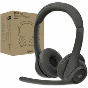 image:imageLogitech Zone 305 for Business Wireless Bluetooth Headset with Microphone for Google Meet Google Voice Zoom Compatible with Windows Mac Chrome Linux iOS iPadOS Android Renewed