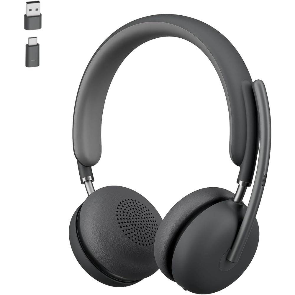 image:imageLogitech Zone 950 Premium Noise Canceling Headset with Hybrid ANC Bluetooth USBC USBA Certified for Zoom Google Meet Google Voice and Fast Pair  Graphite
