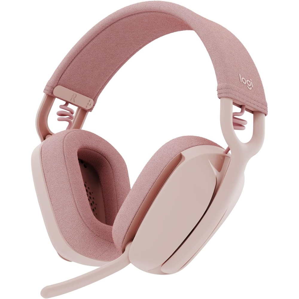 image:imageLogitech Zone Vibe 100 Lightweight Wireless Over Ear Headphones with Noise Canceling Microphone Advanced Multipoint Bluetooth Headset Works with Teams Google Meet Zoom MacPC  GraphiteRose