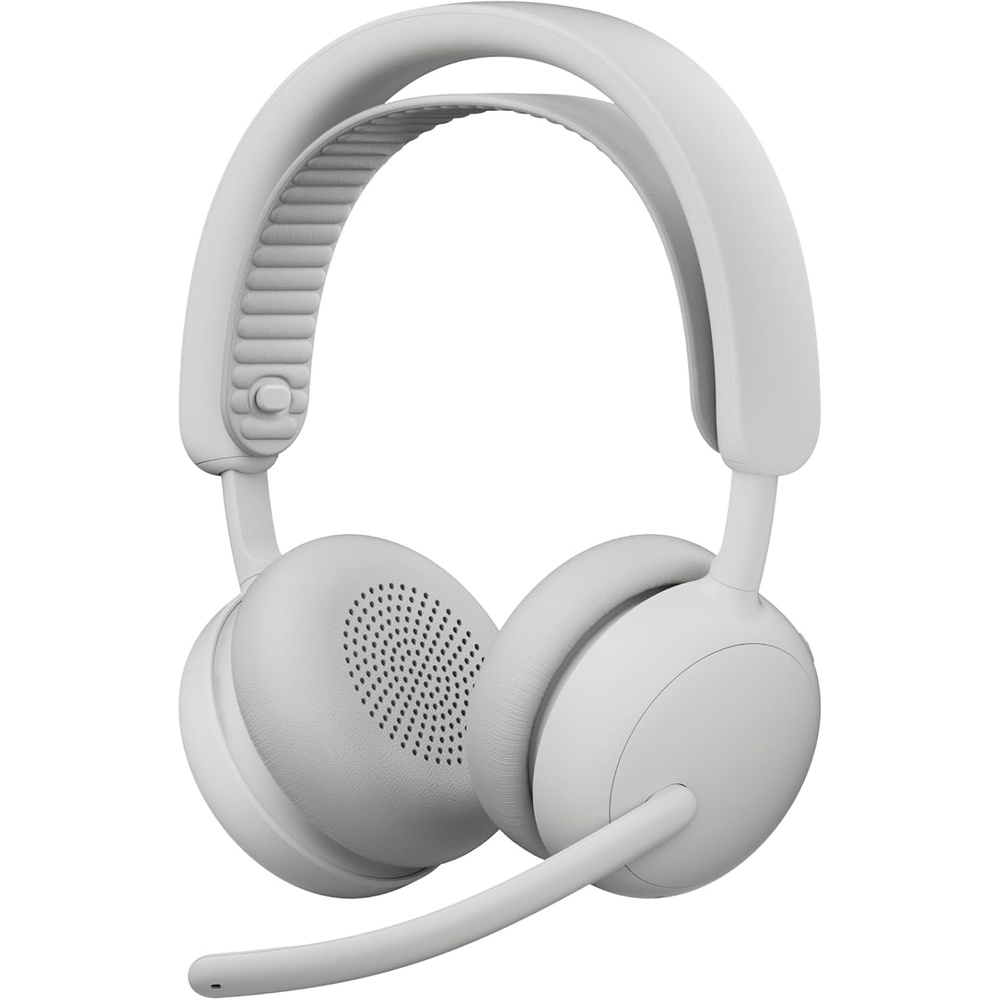 image:imageLogitech Zone Wireless 2 ES  NoiseCanceling Wireless Headset with Adaptive Hybrid ANC Bluetooth  OffWhiteOff White