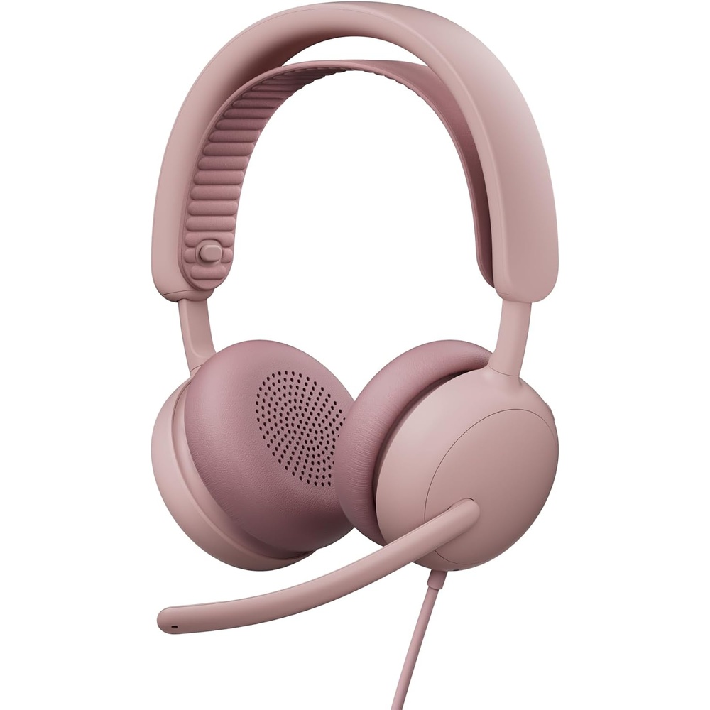 image:imageLogitech Zone Wireless 2 ES  NoiseCanceling Wireless Headset with Adaptive Hybrid ANC Bluetooth  OffWhiteRose