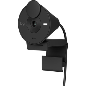Logitech Brio 300 Full HD Webcam, 1080p, Auto Light Correction, Noise reducing mic, Privacy Shutter, USB-C, Works with Microsoft Teams, Google Meet, Zoom, for Streaming and Video Calling – White(Black)