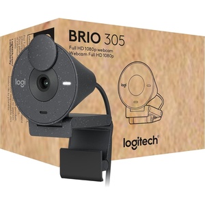 Logitech Brio 305 Full HD 1080P Webcam with Privacy Shutter, Mono Noise Reduction Mics, Works with Zoom, Microsoft Teams, Google Meet, Nintendo Switch 2’s New GameChat Mode, Auto Light Correction