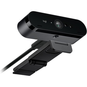 Logitech Brio 4K Webcam for Business, biometrics login with Windows Hello, auto-Light Correction, Noise-Cancelling, Works with Microsoft Teams, Zoom, Google Meet, PC/Mac – Graphite