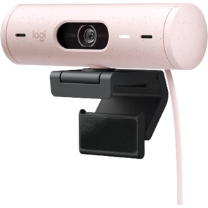Logitech Brio 501 Full HD Webcam with Auto Light Correction, Show Mode, Noise Reduction Mics, Privacy Cover, Works with Microsoft Teams, Google Meet, Zoom, Nintendo Switch 2 new GameChat Mode – Black(Rose)