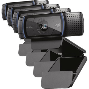 Logitech C920x HD Pro PC Webcam, Full HD 1080p/30fps Video, Clear Audio, Light Correction, Works with Microsoft Teams, Google Meet, Zoom, Nintendo Switch 2’s New GameChat Mode, Mac/Tablet- Black(4 Pack)